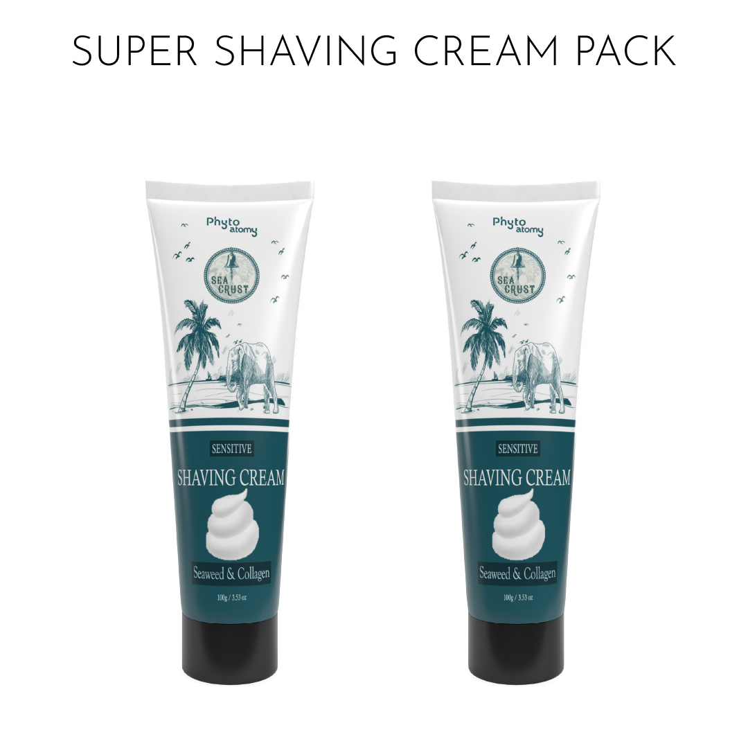 Pack of Two Seaweed and Collagen Shaving Cream (Tube)